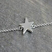 女性用手作りスターリングシルバースターチャームブレスレット Sophia Rose Jewellery Handmade Sterling Silver Star Charm Bracelet for Women