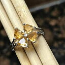 天然 2ct シトリン 925 ソリッド スターリング シルバー リング サイズ 6 Natural Rocks by Kala Natural 2ct Citrine 925 Solid Sterling Silver Ring Size 6(4)