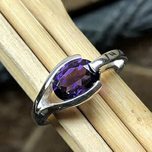 ナチュラル 1.5ct パープル アメジスト 925 スターリング シルバー エンゲージメント リング サイズ 5.75、6、6.75、7、7.75、8、8.75、9 Natural Rocks by Kala Natural 1.5ct Purple Amethyst 925 Sterling Silver Engagement Ring Size 5.75, ナチュラル 1.5ct パープル アメジスト 925 スターリング シルバー エンゲージメント リング サイズ 5.75、6、6.75、7、7.75、8、8.75、9 Natural Rocks by Kala Natural 1.5ct Purple Amethyst 925 Sterling Silver Engagement Ring Size 5.75,
