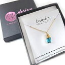 12月の誕生石ブルートパーズクォーツ14Kゴールドフィルドネックレス - 彼女へのギフト CY Design Studio December Birthstone Blue Topaz Quartz 14k Gold Filled Necklace - Gift for Her(4)