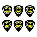 ジャスティス リーグ バットマン アスレチック ロゴ ノベルティ ギターピック ミディアム ゲージ - 6 個セット GRAPHICS & MORE Justice League Batman Athletic Logo Novelty Guitar Picks Medium Gauge - Set of 6