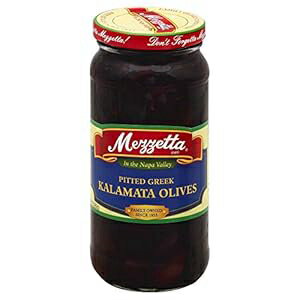 Mezzetta Olives Greek Calamata Pitted 9.5 OZ(Pack of 4)