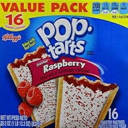 Pop Tarts Frosted Raspberry Toaster Pastries 29.3 Ounces (832g) 1 Box/16 Pastries by Kellogg's