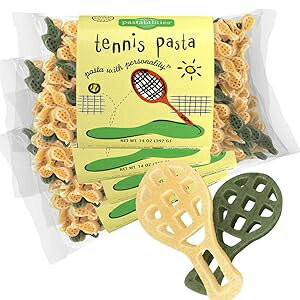 Pastabilities Fun Shaped Pasta for Kids - Tennis Pasta - Racket Sport Theme, Non-GMO Natural Wheat Pasta, All-Natural, Kosher Certified, Made in the USA, (4 Pack, 14 Oz)