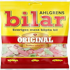 Ahlgrens Bilar ORIGINAL Swedish Chewy Candy Sweets Bag 125g.