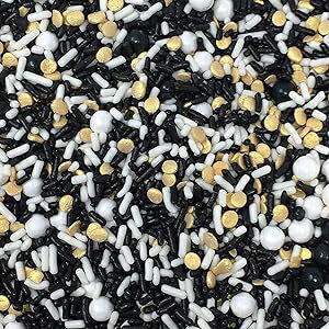 Sprinkle Deco Graduation Wedding New Year Special Occasion Black Gold ...