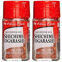 House Food Shichimi Togarashi (Mixed Japanese Red Pepper) Red Pepper Seasoning with Sesames Seeds and Seaweed 0.63 Oz (18g) 2 Pack