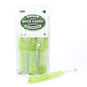 Extra Large Rock Candy Sticks: 12 Watermelon Lollipop - Light Green Ro...