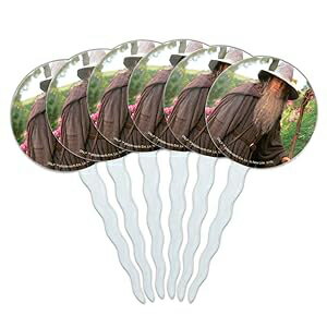 GRAPHICS & MORE The Lord of the Rings Gandalf the Grey Character Cupcake Picks Toppers Decoration Set of 6