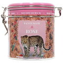 Pantenger Organic Rose Tea Loose Leaf -3.5 OZ- Finest Moroccan Rose Petals and Ceylon Black Tea.