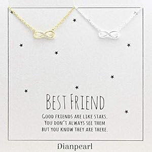 インフィニティ ネックレス、ベスト フレンド ネックレス 2 つ、BFF ネックレス、友情ネックレス 2 つ、シルバーの可憐なネックレス、クリスマス ギフト、卒...
