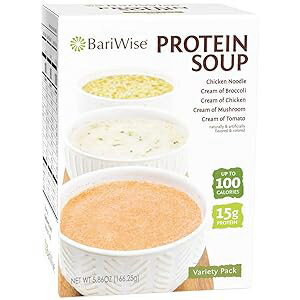 バラエティパック、BariWise プロテインスープミックス、バラエティパック - 正味炭水化物 1 ~ 8 g、70 ~ 100 カロリー、プロテイン 15 g (7ct) Variety Pack, BariWise Protein Soup Mix, Variety Pack - 1-8g Net Carbs, 70-100 Calorie