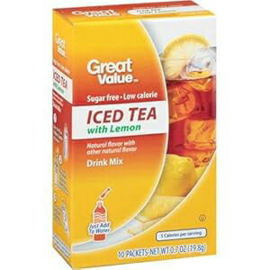 楽天Glomarketお得なレモンドリンクミックス入りアイスティー、10ct （2個パック） Great Value Iced Tea with Lemon Drink Mix, 10ct （Pack of 2）