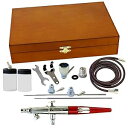 パーシェ エアブラシ ダブルアクション エアブラシ 木製ケース入り Paasche Airbrush Double Action Airbrush in Woo...