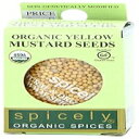 スパイスの効いたオーガニックマスタードシード、イエロー、0.8オンス(6個パック) Spicely Organics Spicely Organic Mustard Seeds, Yellow, 0.8 Ounce (Pack of 6)