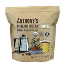 Anthony's オーガニックインスタントコーヒー、14オンス、超微細微粉砕、グルテンフリー、アラビカ種、非遺伝子組み換え Anthony's Organic Instant Coffee,14oz, Ultra Fine Microground, Gluten Free, Arabica, Non GMO