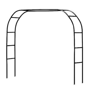 LeJoy Garden Metal Pergola Arbor,7.5 Feet Wide x 6.4 Feet High or 4.6 Feet Wide x 7.9 Feet High,Assemble Freely 2 Sizes,for Various Climbing Plant Wedding Garden Arch Bridal Party Decoration Wide Arbor