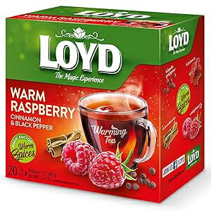 楽天GlomarketLOYD TEA Warming RASPBERRY with cinnamon The Magic Expirience 20 Tea Bags Rozgrzewaj ca MALINA z cynamonem