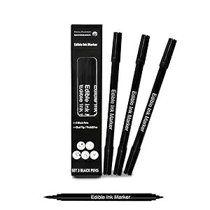 DOMISL Edible Markers for Cookies Food Coloring Pens Fine and Thick Ti...