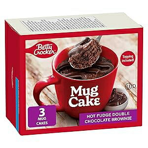 Betty Crocker マグケーキ ホットファッジ ダブルチョコレートブラウニー ファッジトッピング付き、294グラム カナダから輸入 Betty Crocker Mug Cake Hot Fudge Double Chocolate Brownie With Fudge Topping, 294 Grams Imported from Canada
