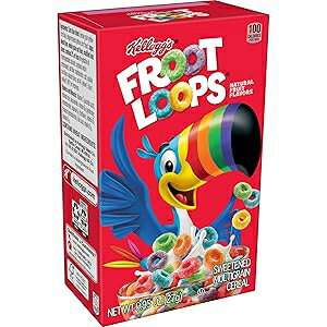 Kellogg's Froot Loops, Breakfast Cereal, Original, .95oz (70 Count)