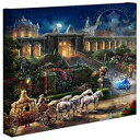 Thomas Kinkade Studios Clock Strikes Midnight 14 x 14 ギャラリーラップキャンバス Thomas Kinka...