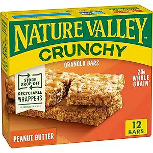 Nature Valley Crunchy Granola Bars, Peanut Butter, 12 Bars, 8.94 OZ (6 Pouches)