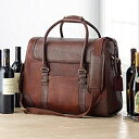 6 ボトル レザー BYO ウィークエンダー ワイン バッグ Wine Enthusiast 6-Bottle Leather BYO Weekender Wi...