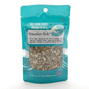 Salty Wahine グルメ ハワイアン シーソルト、ハワイアン ラブ、2 オンス Salty Wahine Gourmet Hawaiian Sea Salts, Hawaiian Rub, 2 Ounce