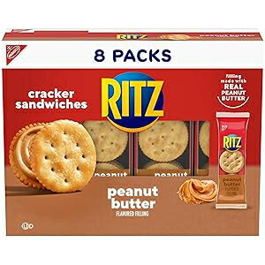 RITZ Peanut Butter Sandwich Crackers, 8 Snack Packs (6 Crackers Per Pa...