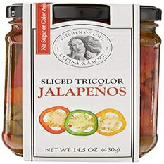 Cucina & Amore スライス トリコロール ハラペーニョ、14.5 オンス Cucina & Amore Sliced Tricolor Jalape os, 14.5 Ounce
