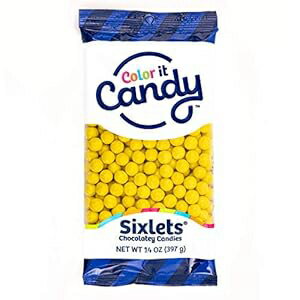 楽天GlomarketColor It キャンディイエロー Sixlets 14 オンス ペグバッグ - テーブルセンターピース、結婚式、誕生日、キャンディビュッフェ、パーティーの記念品に最適です。 Color It Candy Yellow Sixlets 14 Oz Peg Bag - Perfect For Table Centerpieces, W
