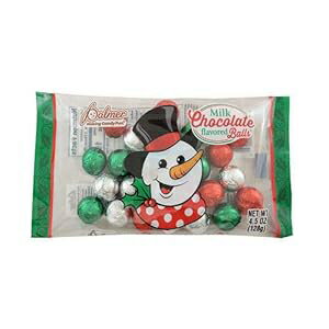 楽天GlomarketPalmer （1） バッグ ホリデー ミルク チョコレート フレーバー ボール - ホリデー キャンディー スフィアは、緑、赤、銀のラッパーで個別に包装されています - 正味重量。4.5オンス Palmer （1） Bag Holiday Milk Chocolate Flavored Balls - Holid