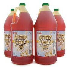 スナッピーバターキャノーラポップコーンオイル、1ガロン、4パック Snappy Buttery Canola Popcorn Oil, 1 Gallon, 4 Pack