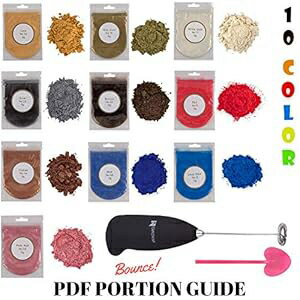 メタリックエポキシ樹脂カラー顔料 10 色ゴールド、シルバー、ブルー、レッド樹脂染料コレクション リ..