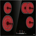電気クックトップ、ECOTOUCH Radiant Cooktop 4 バーナー Smoothtop 電気クックトップ 30 インチ内蔵電気ストーブトップ、240V CRAH774B Electric Cooktop, ECOTOUCH Radiant Cooktop 4 Burner Smoothtop Electric Cooktop 30" Built in Electric