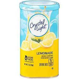 Crystal Light Lemonade Drink Mix (8-Quart), 2.1-Ounce Canisters (Pack of 4)