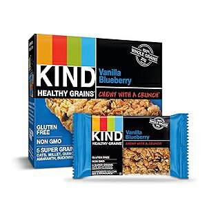 Kind Healthy Grains Bars, Vanilla Blueberry, 1.2 Ounce, 5 Count