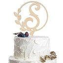 LINGTEER Personalized Inital Letter S Wooden Cake Topper Perfect for Birthday Ru...