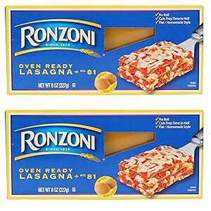 Ronzoni 󥾡 觤Ǥʤ饶˥ѥ8󥹡2ĥѥå Ronzoni Ronzoni No Boil Lasagna P...