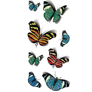 TAFLY Temporary Tattoos Butterfly Insects 3D Waterproof Transfer Tattoos Body Art Stickers