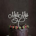Mr & Mrs ケーキトッパー、ウェディング ブライダル シャワー 記念日 モノグラム アクリル デコレーション ギフト 記念品、シルバー (シルバー Mr ...