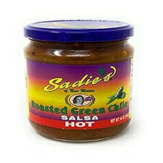 Sadie's of New Mexico ロースト グリーン チリ ホット サルサ 16 オンス 数量 3 Sadie's of New Mexico Roasted Green Chile Hot Salsa 16oz QTY 3