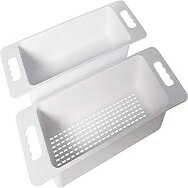 ZUHNE Over-the-sink Colander Strainer (Set of 2 Soak and Rinse Bins) F...