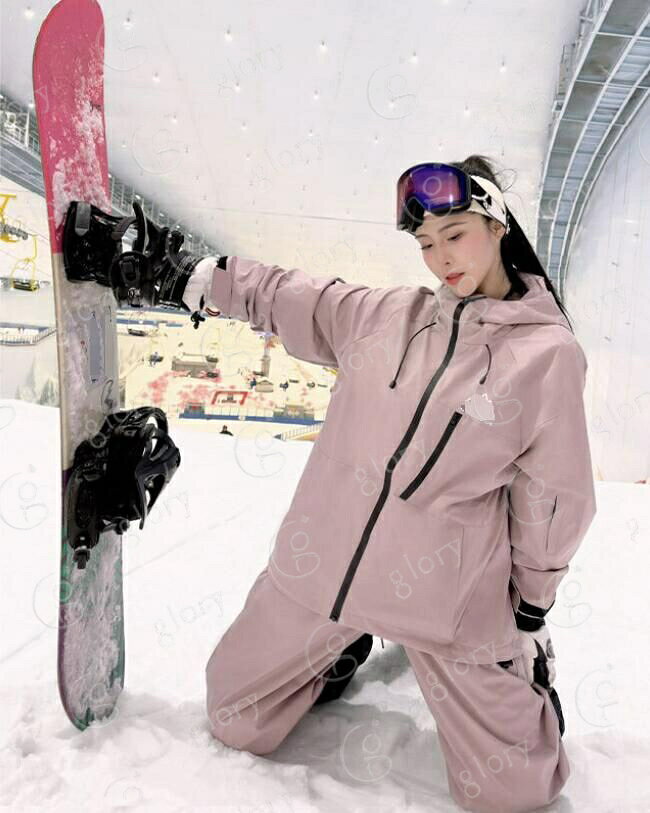 スノーボードウェア スキーウェア 上下セット ユニセックス お揃い 登山 雪遊び レディーススノボウェア メンズスノボ ウェア 防水防風 暖かい 2点セット ジャケット パンツ 大きいサイズ ボードウェア スノーボード スノボー スキー スノーウェア 黒/ピンク ブラック S~5XL