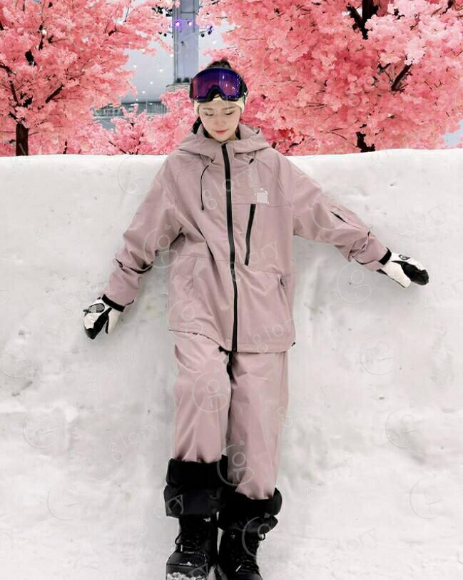 スノーボードウェア スキーウェア 上下セット ユニセックス お揃い 登山 雪遊び レ...