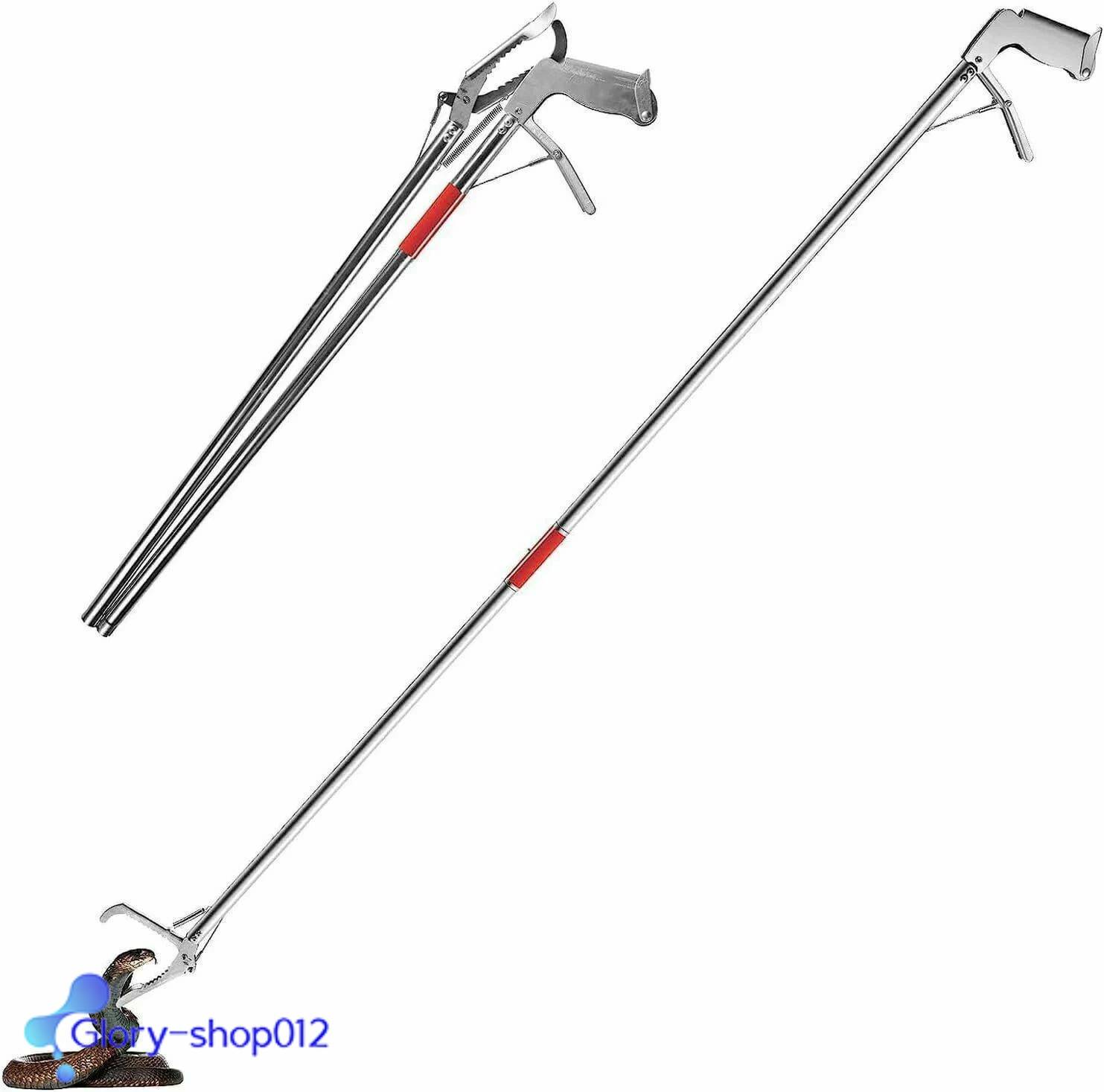 ヘビ捕獲棒 折り畳み スネークキャッチャー 蛇捕獲棒 最長 150cm ステンレス製 超軽量 安全 使いやすい ロック機能 爬虫類 ヘビ 蛇捕まえる道具 マジックハンド ゴミ拾い