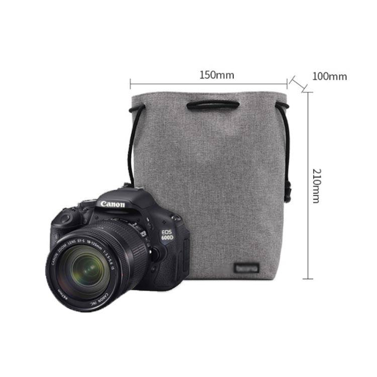 送料無料 カメラポーチ カメラレンズポーチ カメラケース ミラーレス レンズポーチ 巾着型 デジカメ 一眼レフ 女子 マルチポーチ バッグインバッグ 耐衝撃 アウトドア 旅行 カメラ保護