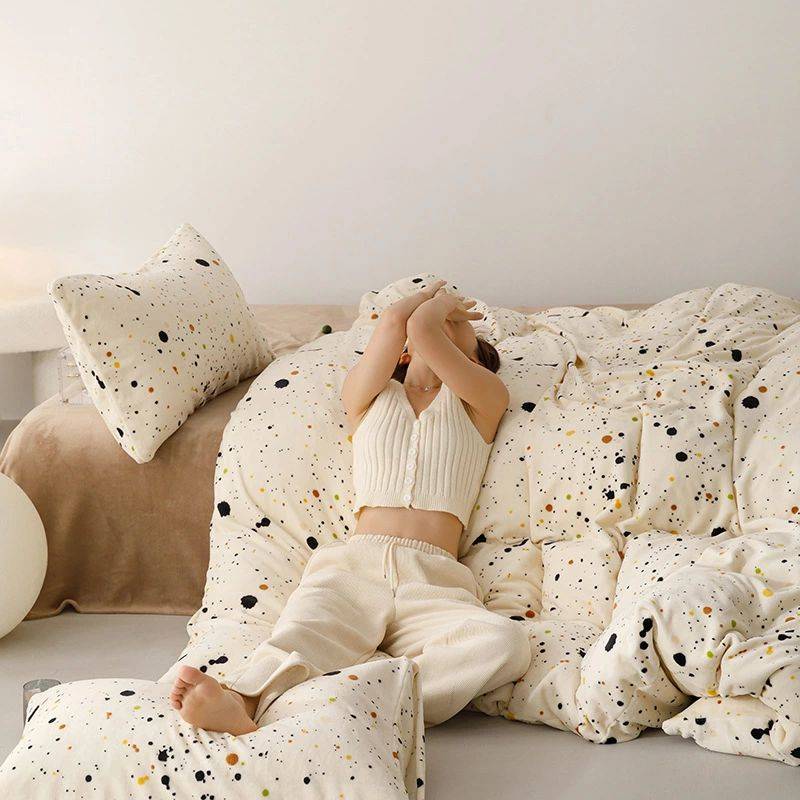 【送料無料】寝具カバーセット 北欧 かわいい 厚手 ベッド用品 暖かい ふわふわ 冬用 シングル ダブル ..