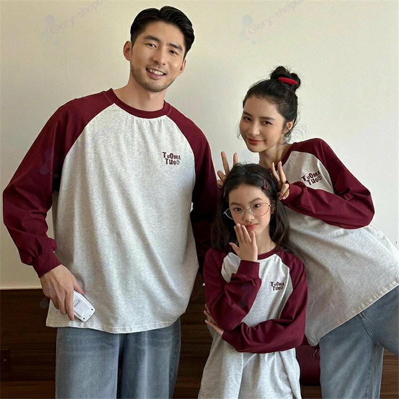乐天商城 - 親子 ペアルック 赤ちゃん トレーナー ロンT トップス カジュアル レディース ゆったり つなぎ 長袖トップス 韓国 親子ペアルック 春 秋 ママ 女の子 冬 ブランド 長袖 t パパ 親子お揃い服 ベビー 大きいサイズ 子供 カップルお揃い 服 プレゼント クリスマス